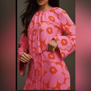 NWT Anthropologie | Flower Patterns Casual Style A-line Flared Long Sleeves